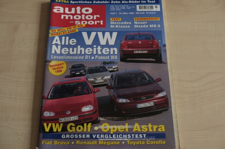 Deckblatt Auto Motor und Sport (07/1998)
